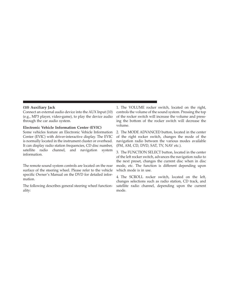 Steering wheel mounted controls (if equipped), Steering wheel mounted controls, If equipped) | Ram Trucks MEDIA CENTER 730N for Chrysler User Manual | Page 24 / 216