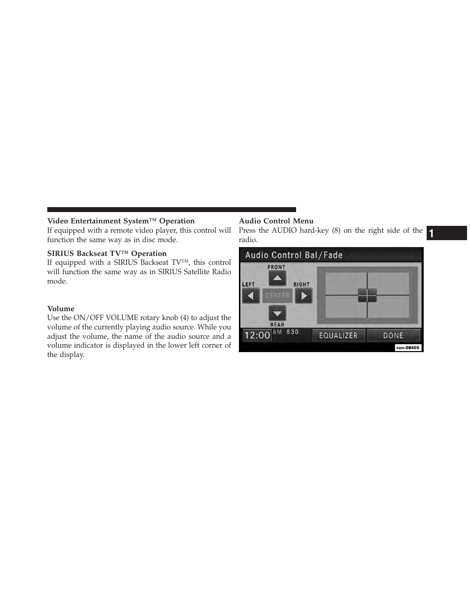 Audio settings | Ram Trucks MEDIA CENTER 430N for Jeep User Manual | Page 14 / 136