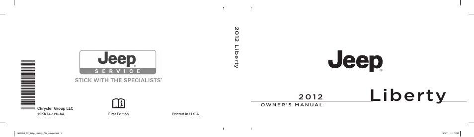 Jeep 2012 Liberty - Owner Manual User Manual | 558 pages