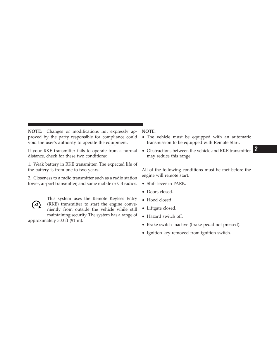 Remote starting system — if equipped, How to use remote start | Jeep 2012 Liberty - Owner Manual User Manual | Page 29 / 558