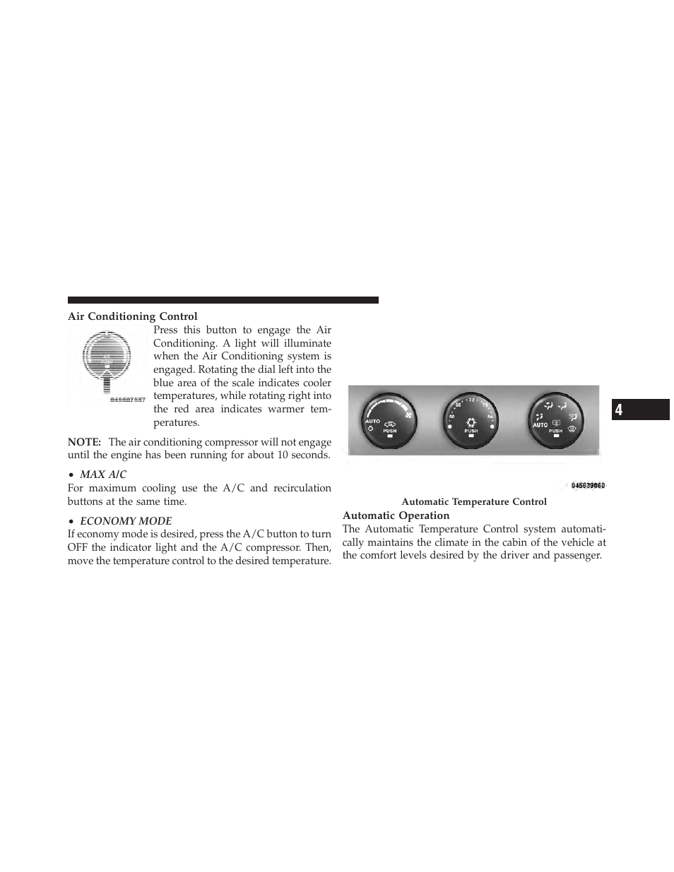 Automatic temperature control (atc) — if equipped, Automatic temperature control (atc) — if, Equipped | Jeep 2012 Liberty - Owner Manual User Manual | Page 307 / 558