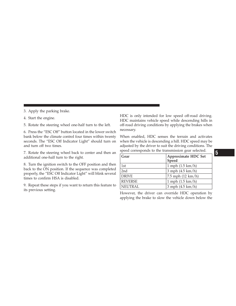 Hill descent control (hdc) – if equipped | Jeep 2012 Liberty - Owner Manual User Manual | Page 363 / 558