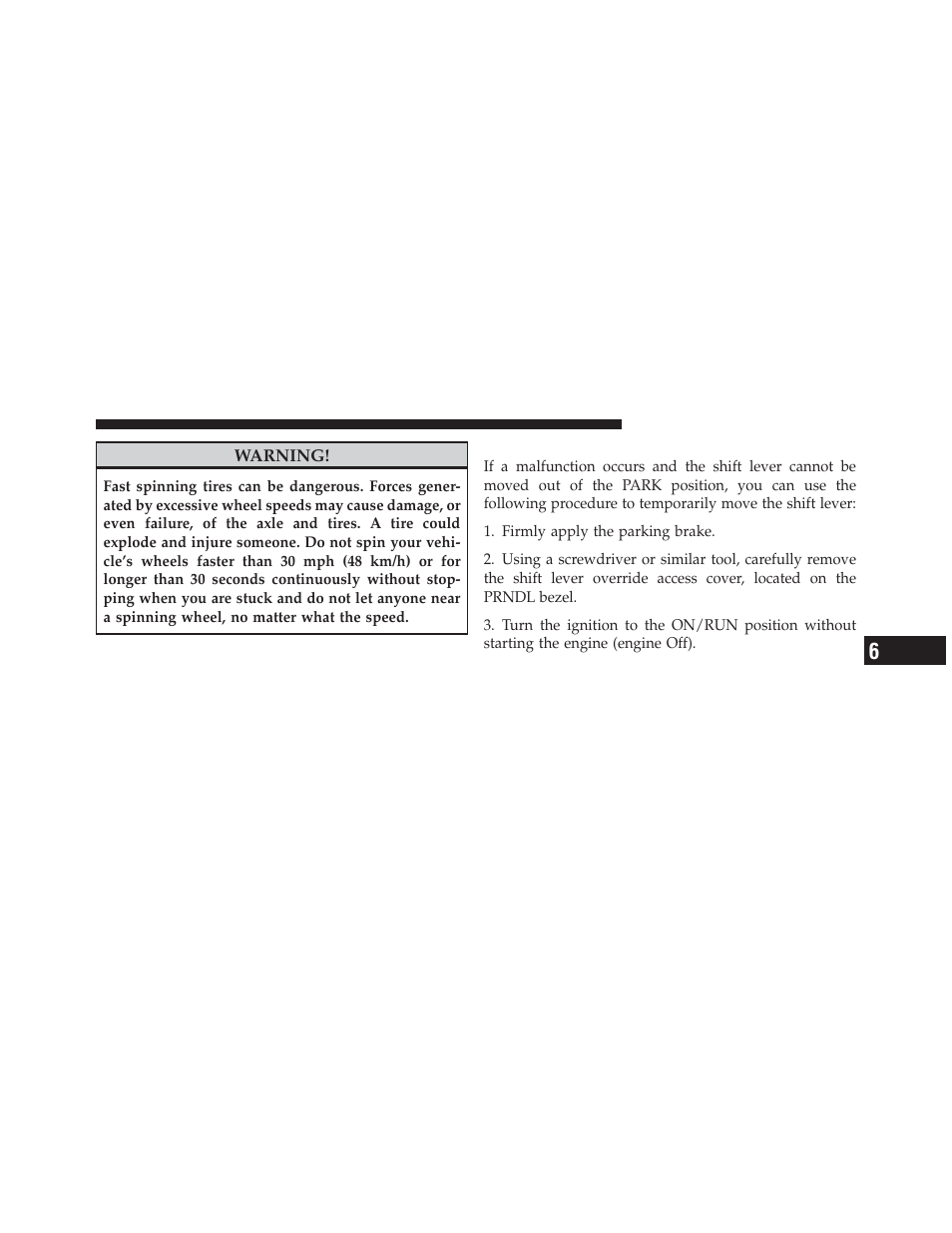 Shift lever override | Jeep 2012 Liberty - Owner Manual User Manual | Page 451 / 558