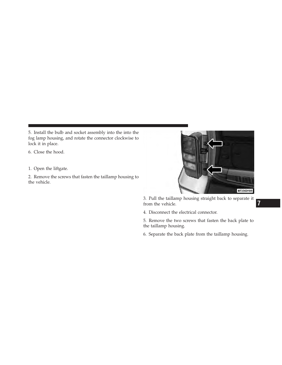 Rear tail/stop, turn signal, and back-up lamp, Rear tail/stop, turn signal, and back-up, Lamp | Jeep 2012 Liberty - Owner Manual User Manual | Page 503 / 558