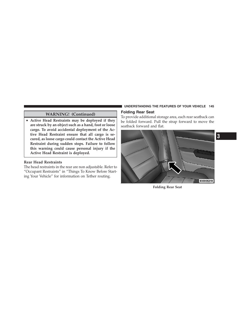 Folding rear seat | Jeep 2012 Patriot - Owner Manual User Manual | Page 147 / 505