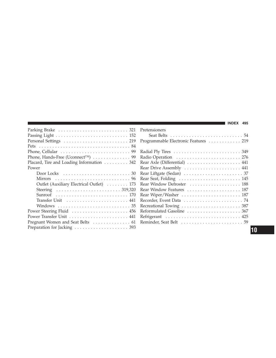 Jeep 2012 Patriot - Owner Manual User Manual | Page 497 / 505