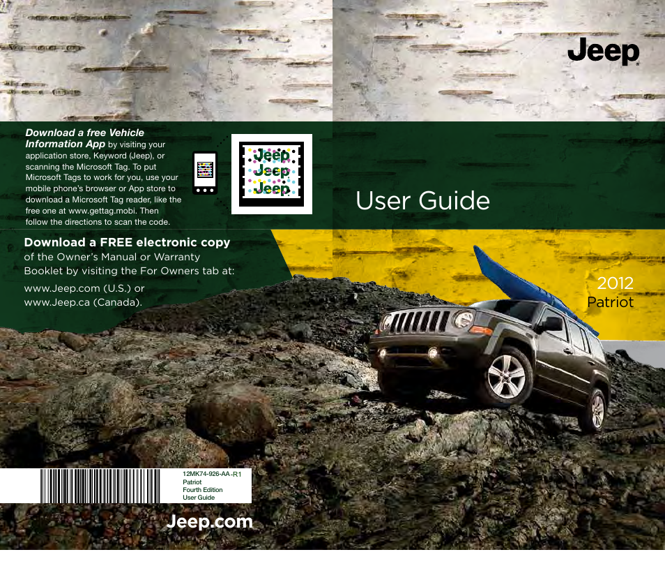 User guide, Patriot | Jeep 2012 Patriot - User Guide User Manual | Page 108 / 108