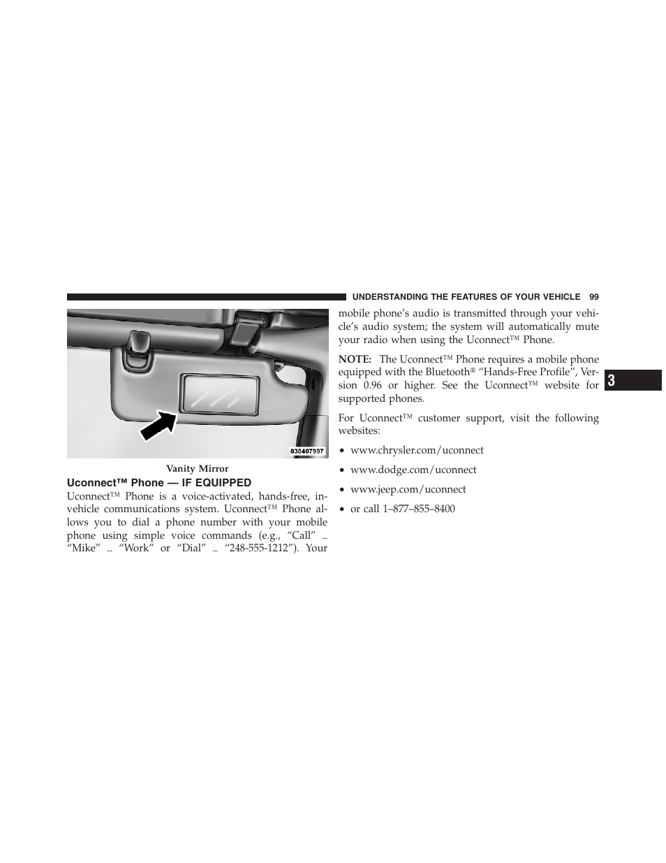 Uconnect™ phone — if equipped | Jeep 2012 Wrangler Unlimited - Owner Manual User Manual | Page 101 / 613