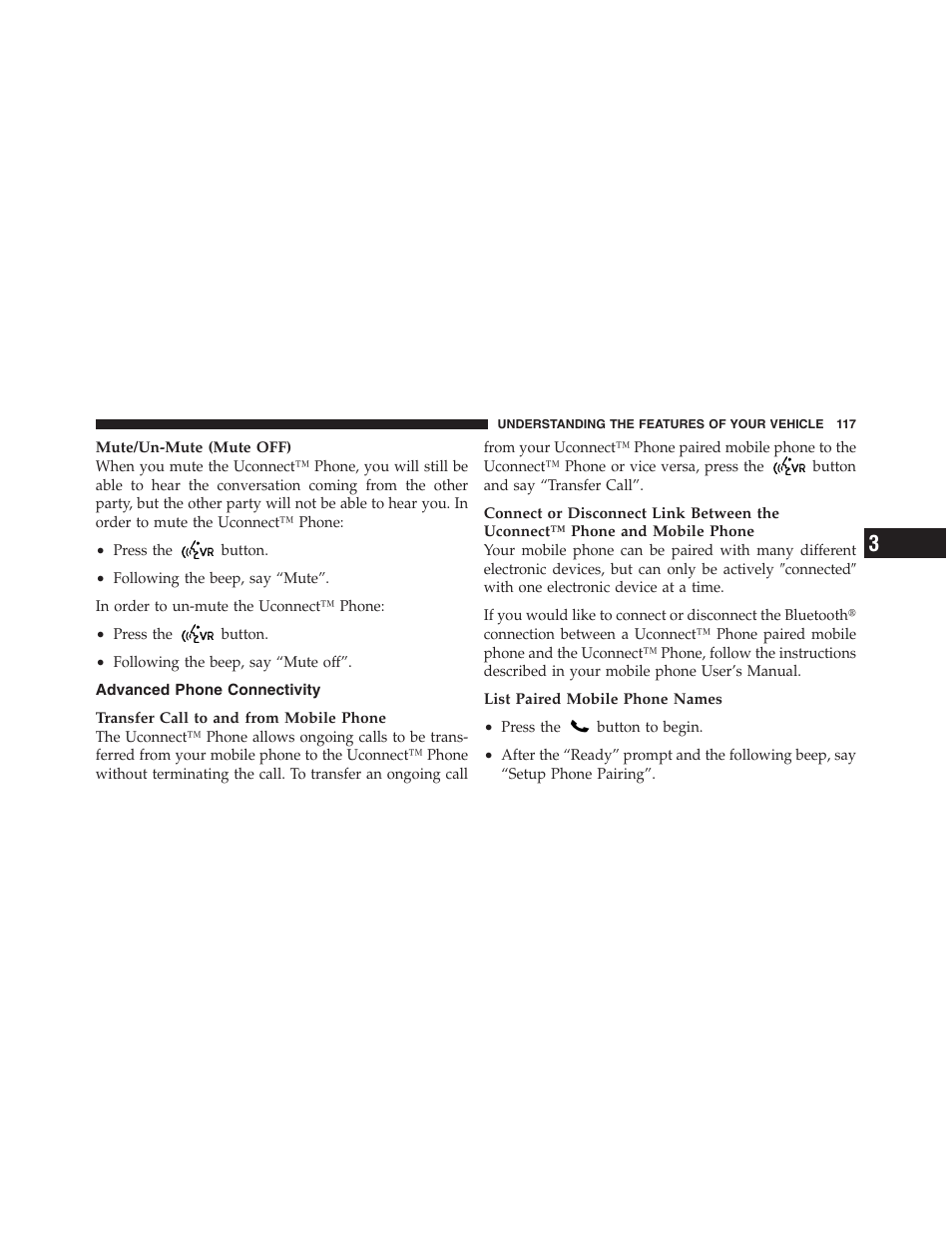 Advanced phone connectivity | Jeep 2012 Wrangler Unlimited - Owner Manual User Manual | Page 119 / 613