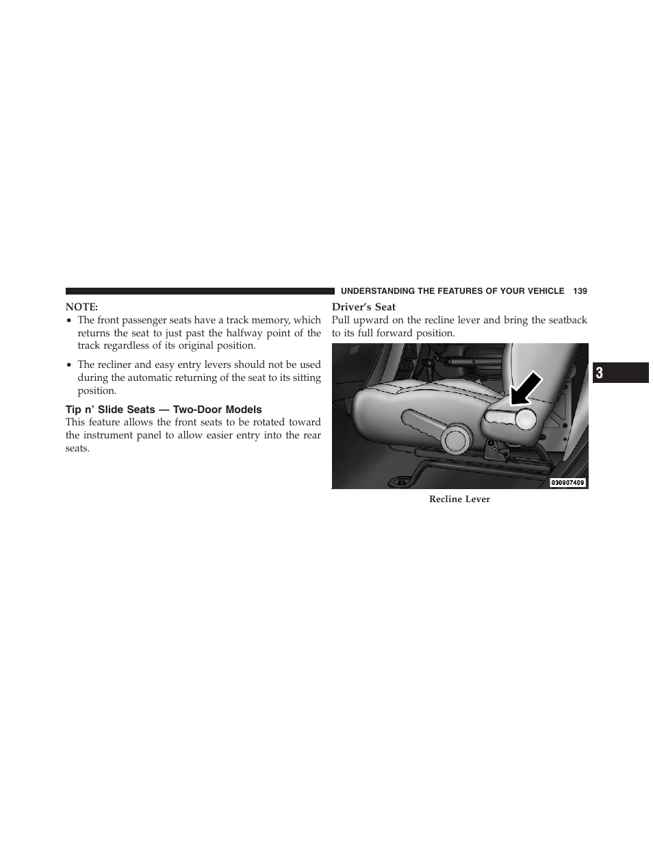 Tip n' slide seats — two-door models, Tip n’ slide seats — two-door models | Jeep 2012 Wrangler Unlimited - Owner Manual User Manual | Page 141 / 613