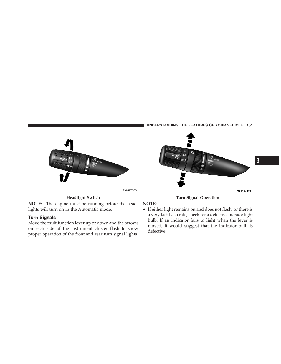 Turn signals | Jeep 2012 Wrangler Unlimited - Owner Manual User Manual | Page 153 / 613
