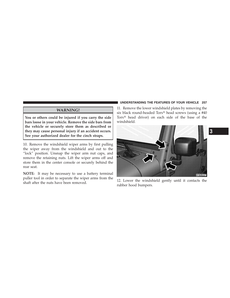 Jeep 2012 Wrangler Unlimited - Owner Manual User Manual | Page 259 / 613