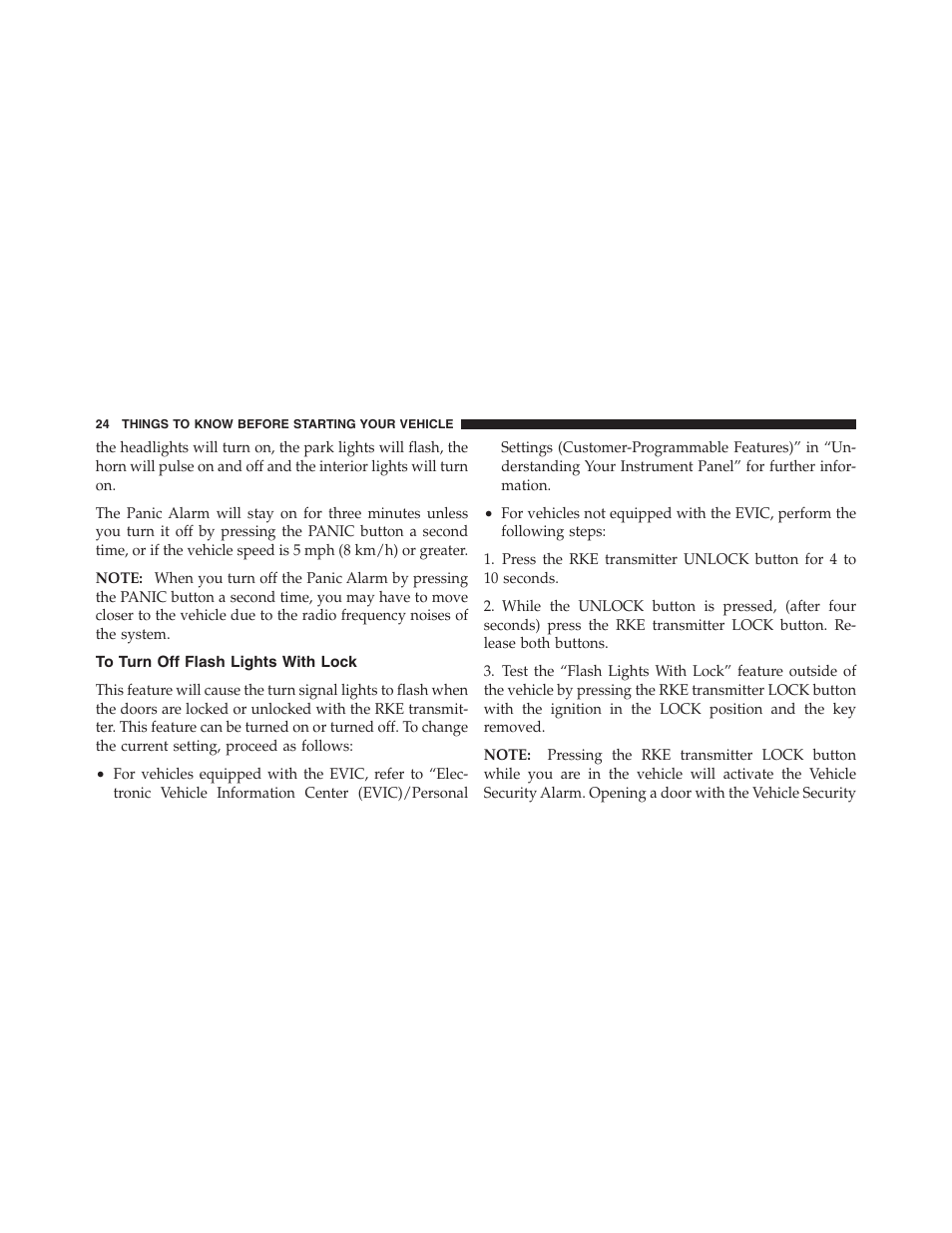 To turn off flash lights with lock | Jeep 2012 Wrangler Unlimited - Owner Manual User Manual | Page 26 / 613