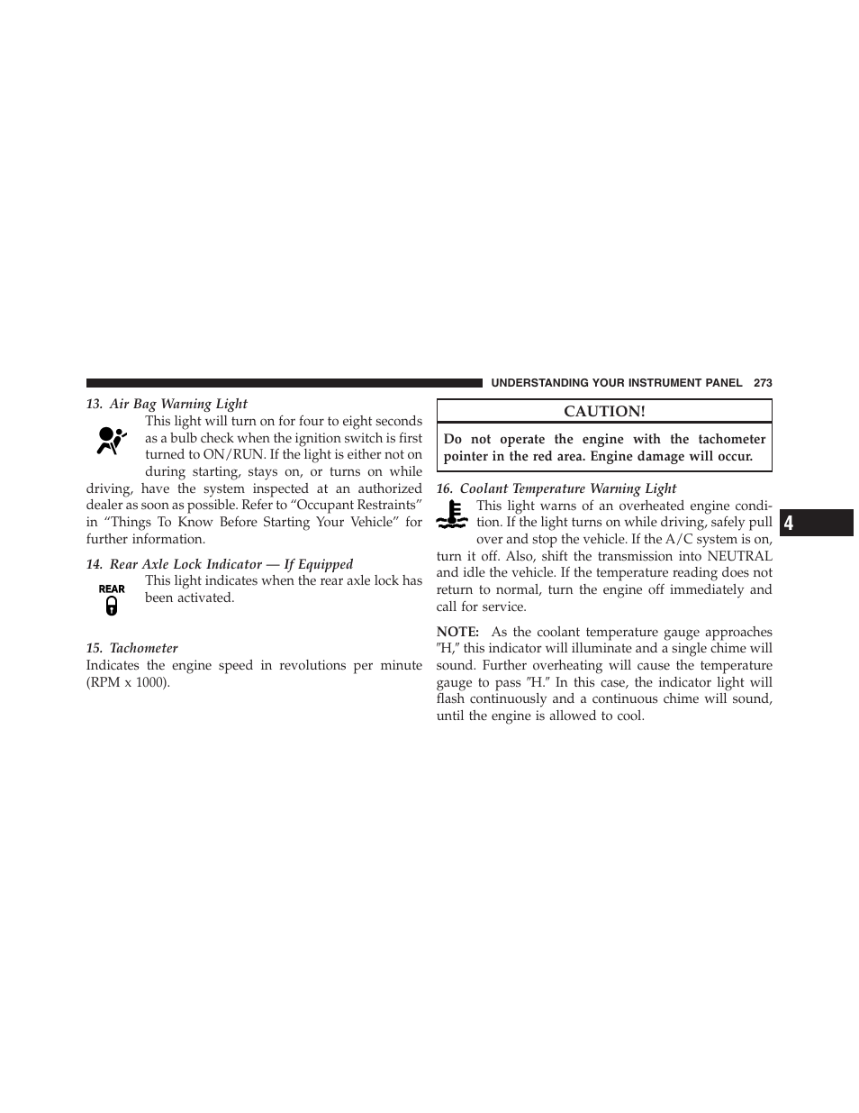 Jeep 2012 Wrangler Unlimited - Owner Manual User Manual | Page 275 / 613