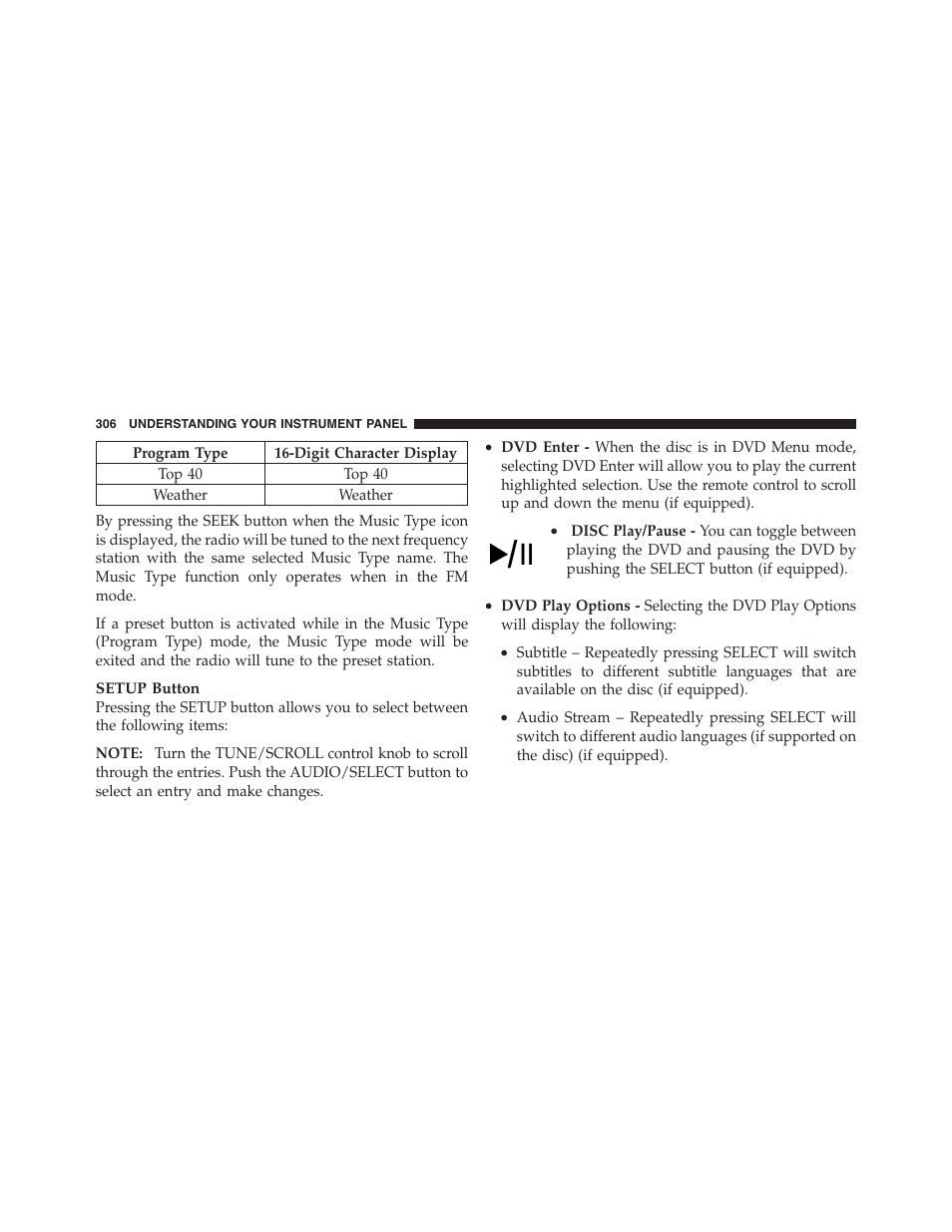 Jeep 2012 Wrangler Unlimited - Owner Manual User Manual | Page 308 / 613