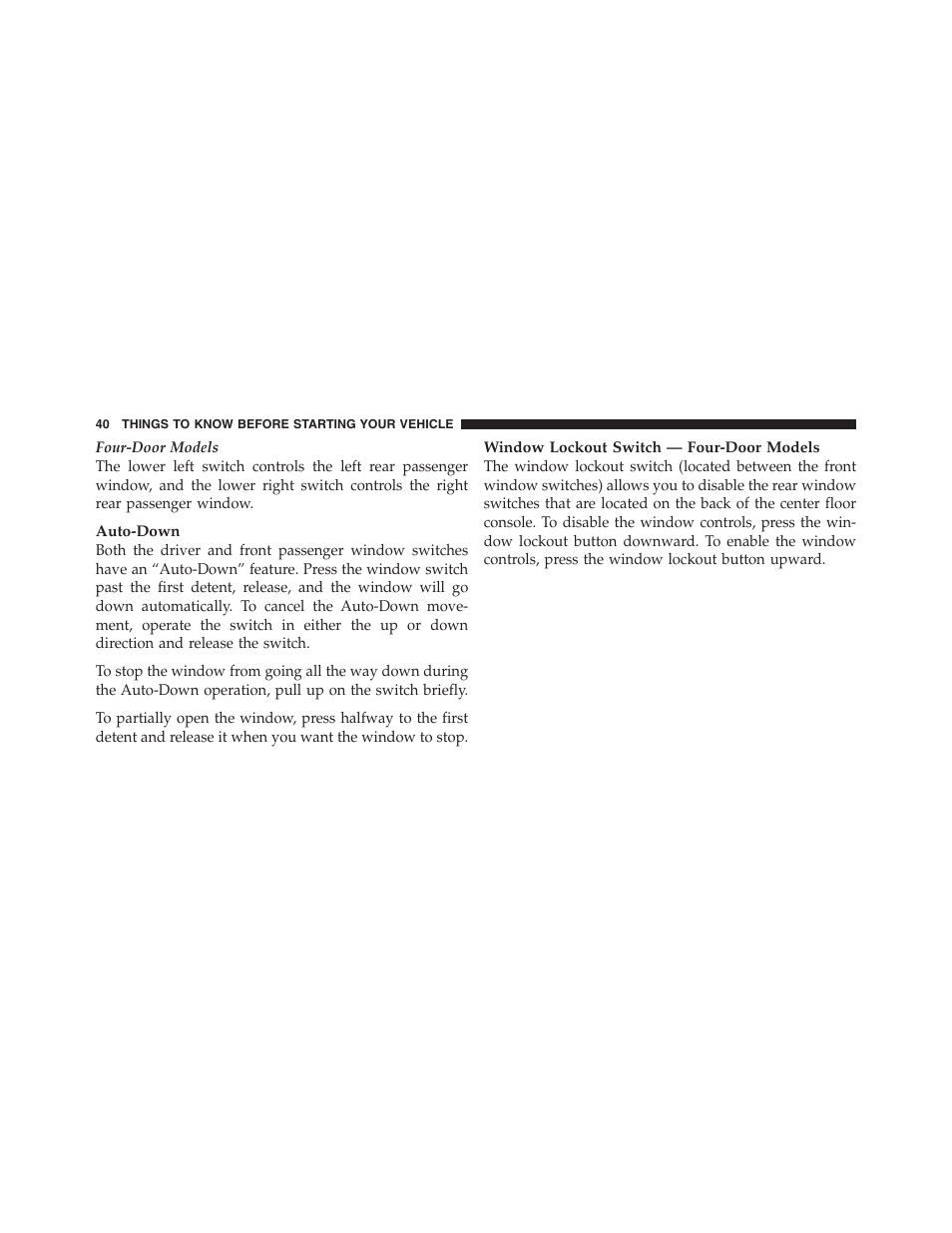 Jeep 2012 Wrangler Unlimited - Owner Manual User Manual | Page 42 / 613