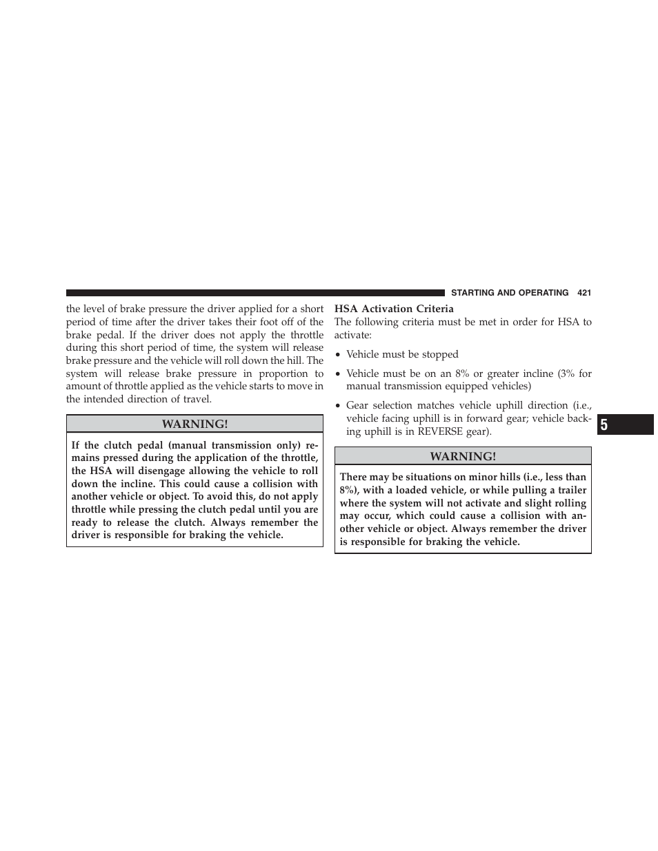 Jeep 2012 Wrangler Unlimited - Owner Manual User Manual | Page 423 / 613