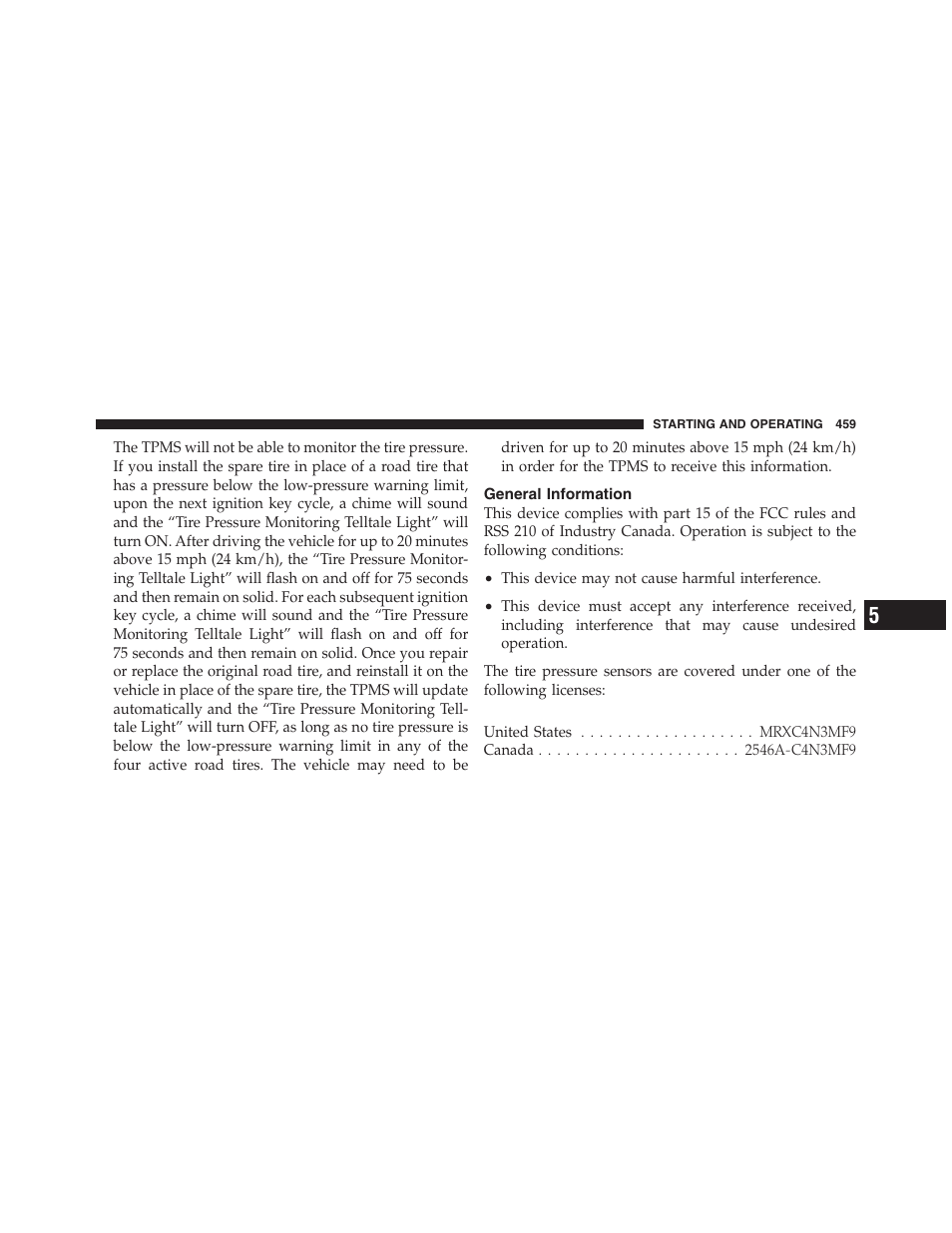 General information | Jeep 2012 Wrangler Unlimited - Owner Manual User Manual | Page 461 / 613