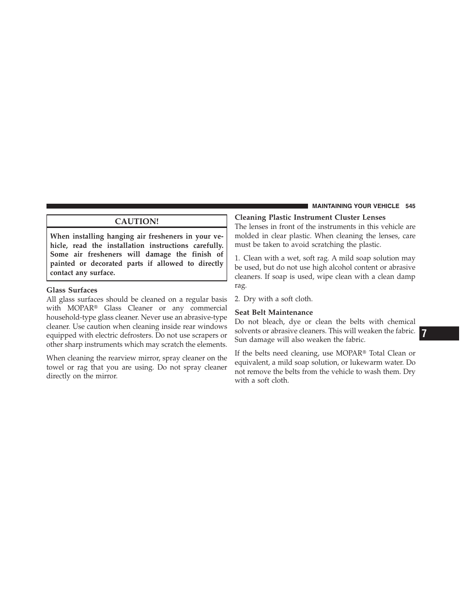 Jeep 2012 Wrangler Unlimited - Owner Manual User Manual | Page 547 / 613
