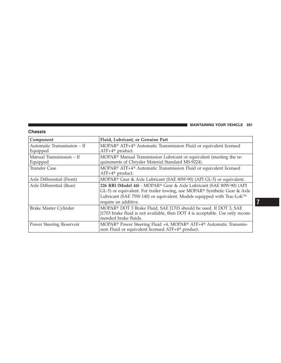 Chassis | Jeep 2012 Wrangler Unlimited - Owner Manual User Manual | Page 563 / 613
