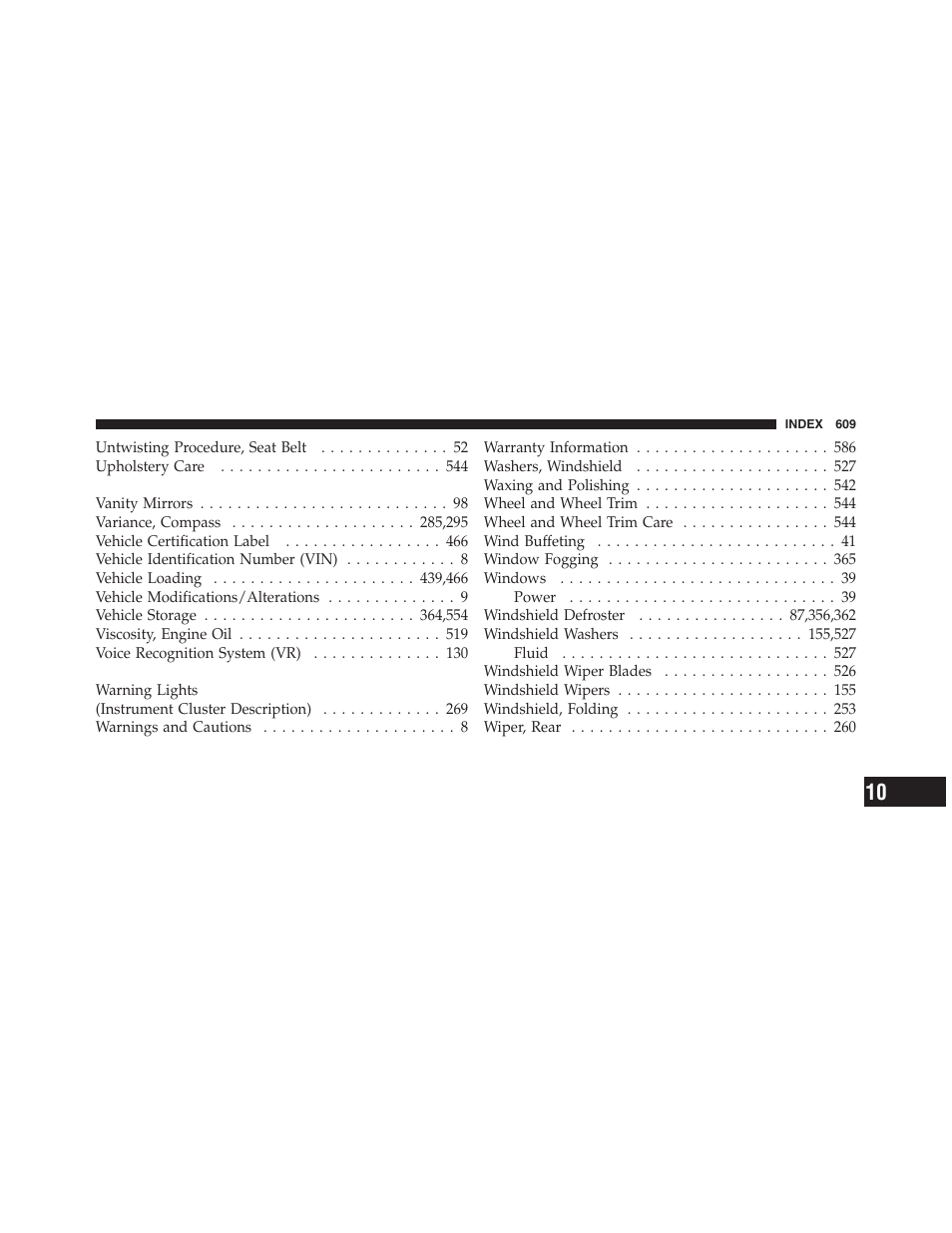 Jeep 2012 Wrangler Unlimited - Owner Manual User Manual | Page 611 / 613