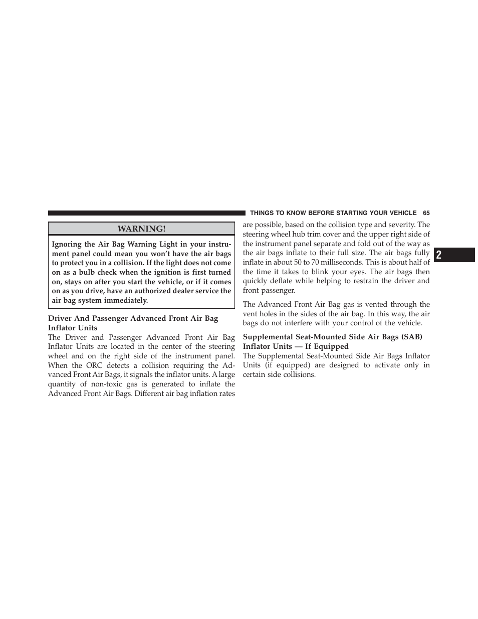 Jeep 2012 Wrangler Unlimited - Owner Manual User Manual | Page 67 / 613