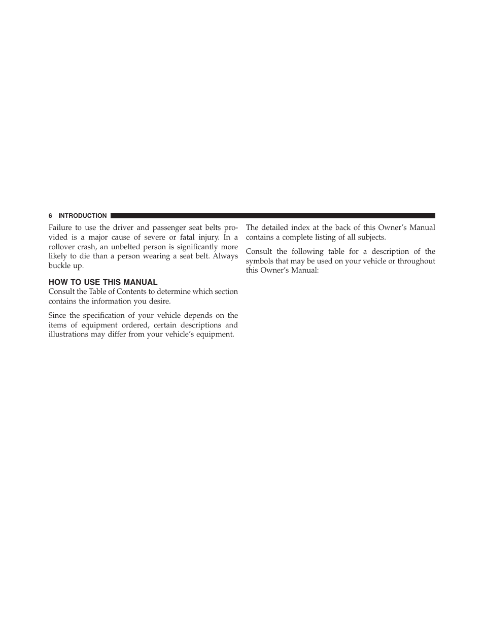 How to use this manual | Jeep 2012 Wrangler Unlimited - Owner Manual User Manual | Page 8 / 613