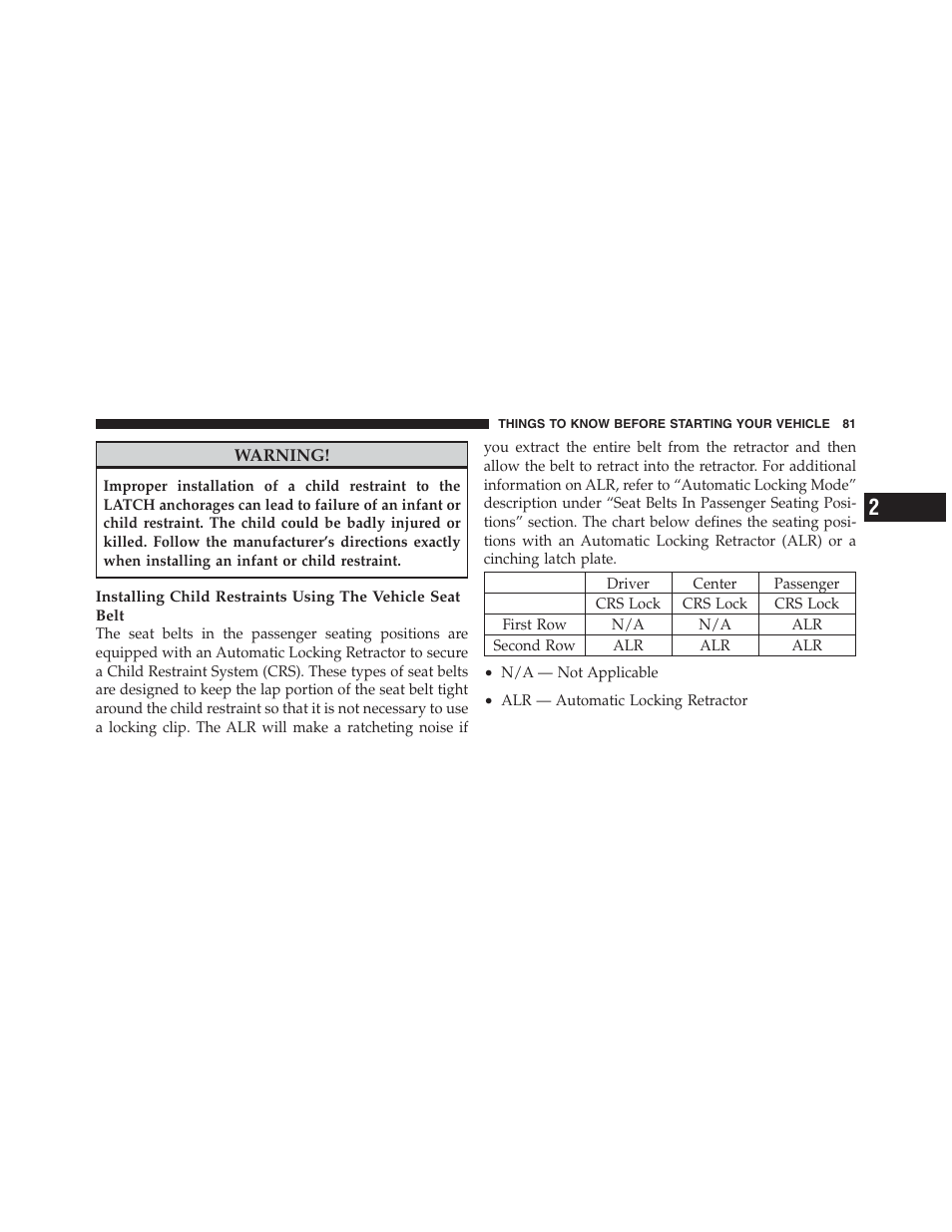 Jeep 2012 Wrangler Unlimited - Owner Manual User Manual | Page 83 / 613