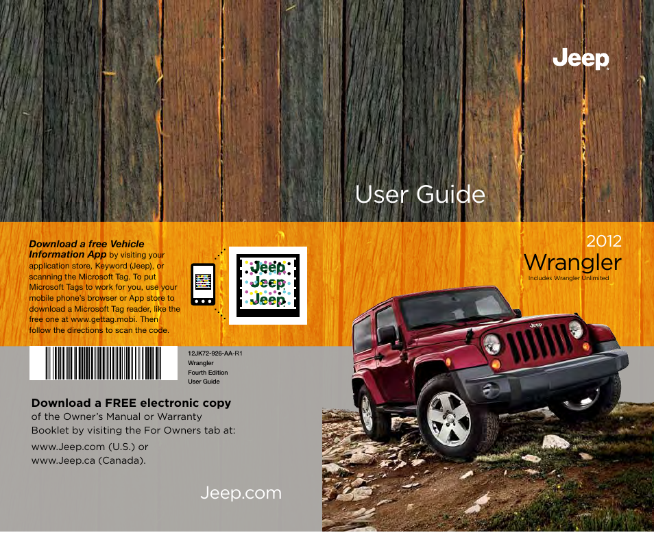 User guide, Wrangler | Jeep 2012 Wrangler Unlimited - User Guide User Manual | Page 124 / 124