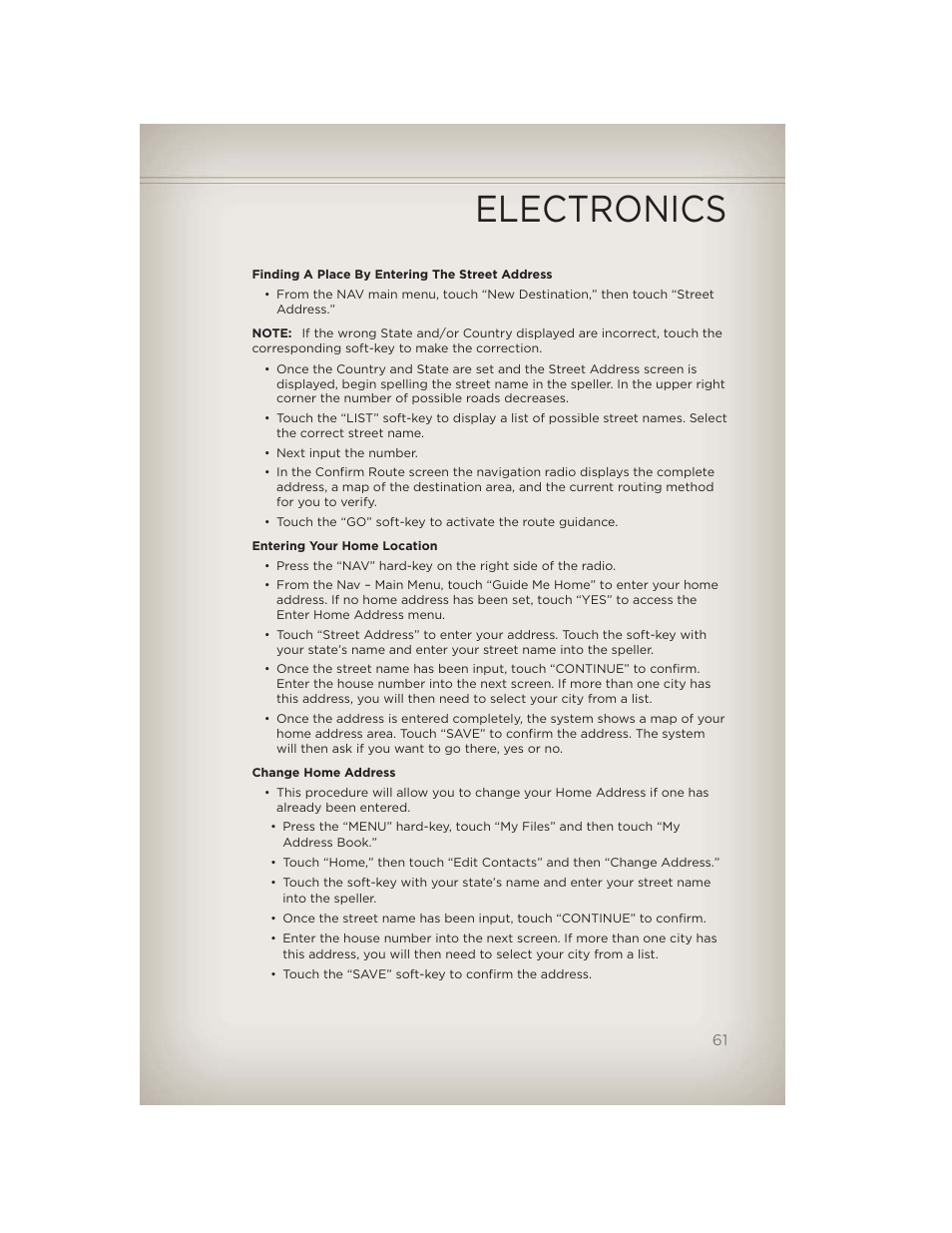 Electronics | Jeep 2012 Wrangler Unlimited - User Guide User Manual | Page 63 / 124