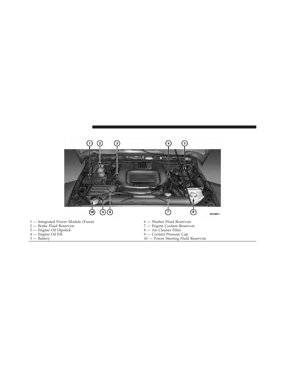 Engine compartment — 3.6l | Jeep 2012 Wrangler - Postal Supplement User Manual | Page 42 / 50