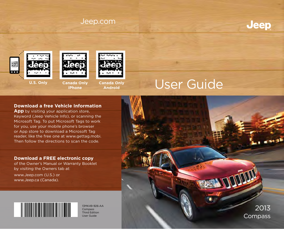 Jeep 2013 Compass - User Guide User Manual | 116 pages