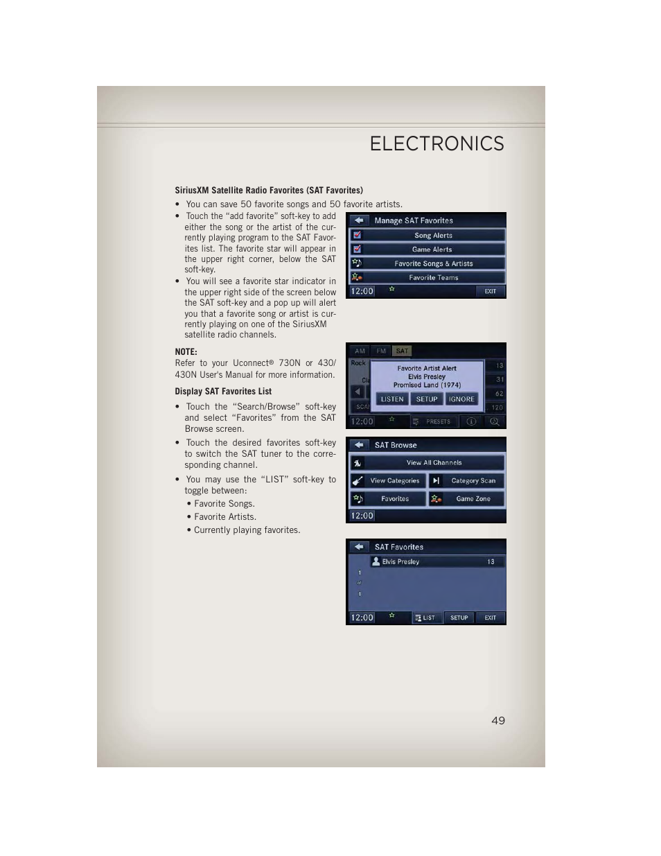 Electronics | Jeep 2013 Compass - User Guide User Manual | Page 51 / 116