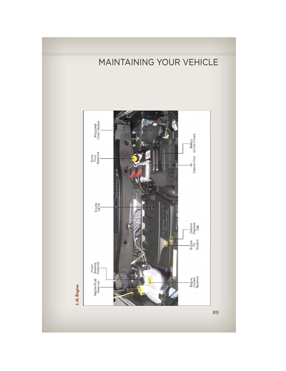 4l engine, Maintaining your vehicle | Jeep 2013 Compass - User Guide User Manual | Page 91 / 116