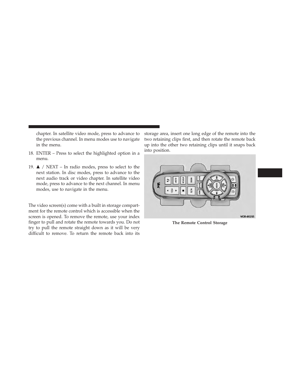 Remote control storage | Jeep 2013 Grand Cherokee SRT - Owner Manual User Manual | Page 397 / 641