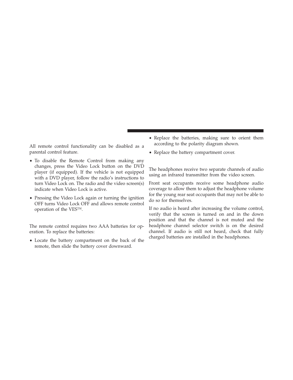 Locking the remote control, Replacing the remote control batteries, Headphones operation | Jeep 2013 Grand Cherokee SRT - Owner Manual User Manual | Page 398 / 641