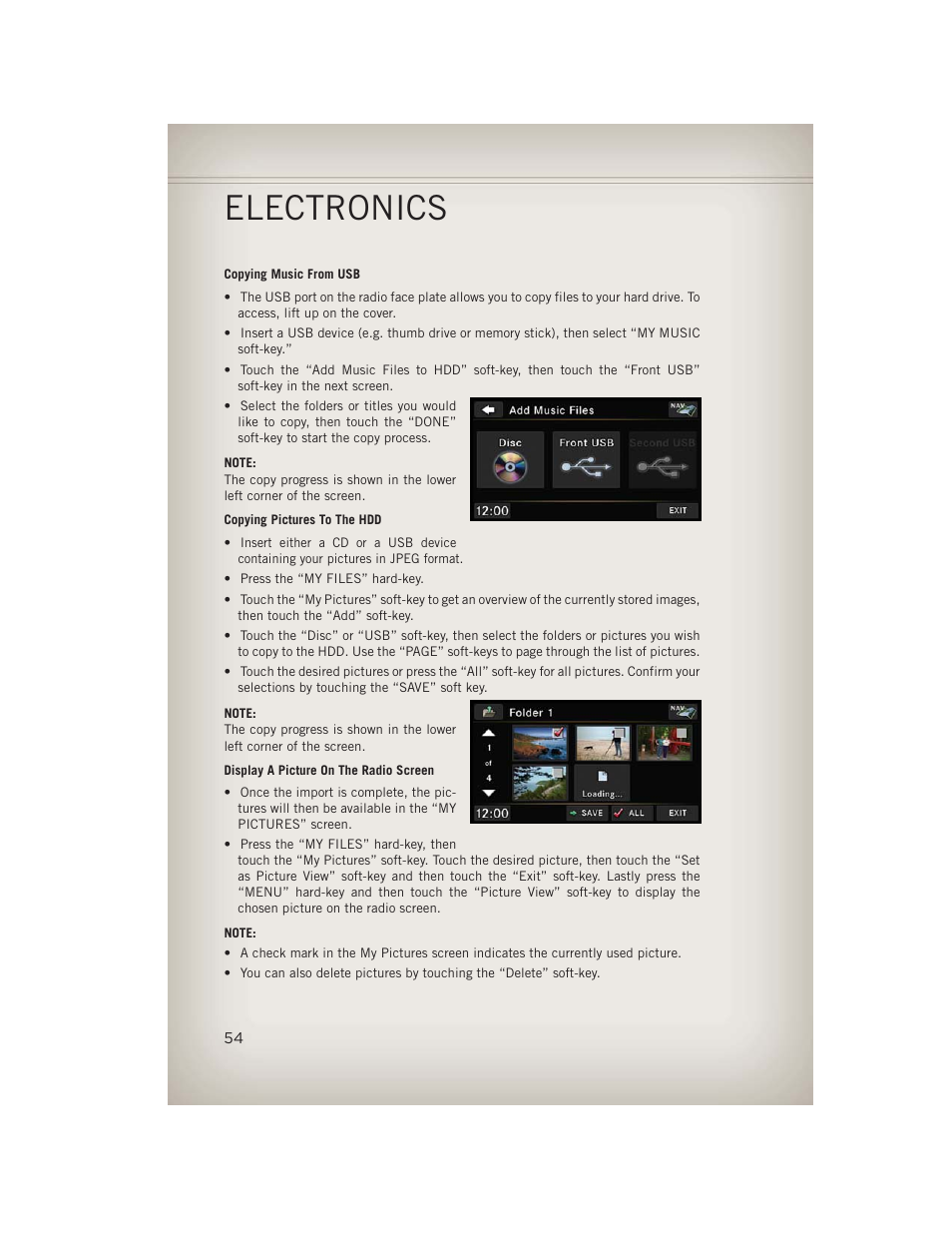 Electronics | Jeep 2013 Grand Cherokee - User Guide User Manual | Page 56 / 148