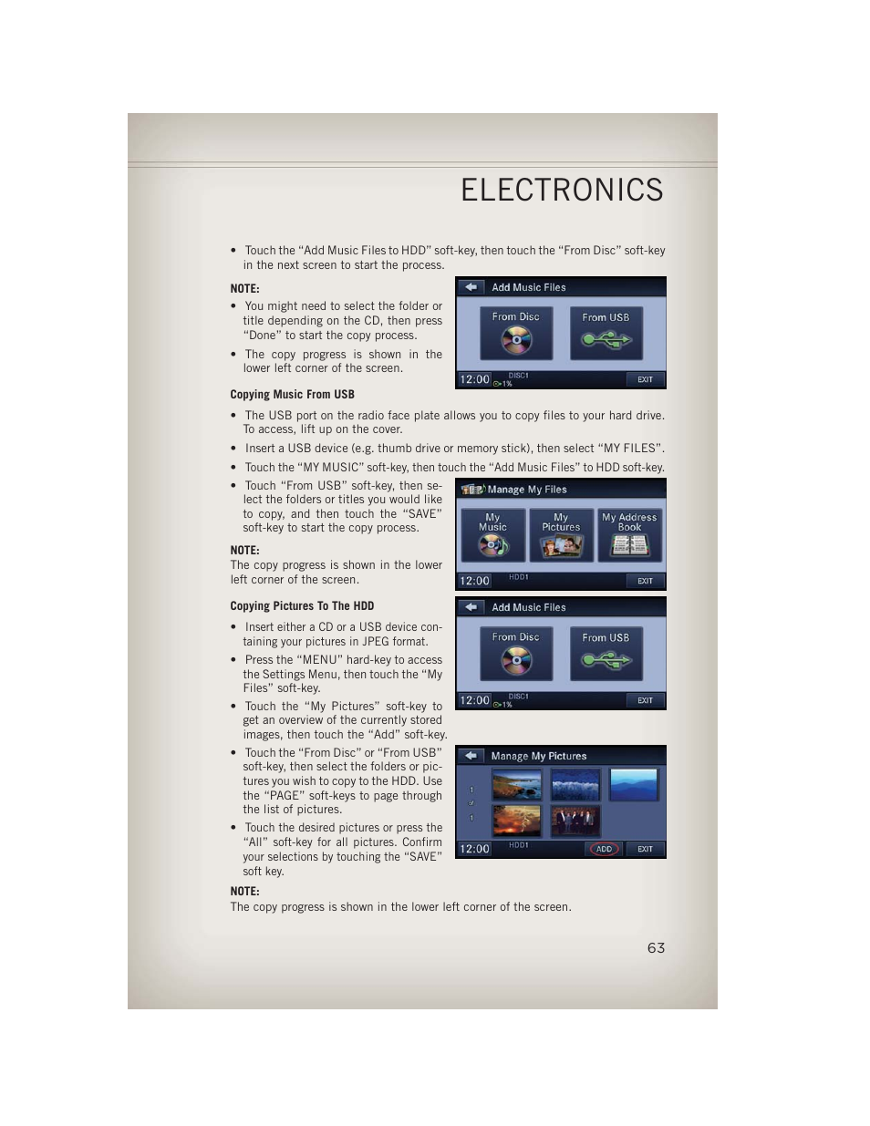 Electronics | Jeep 2013 Grand Cherokee - User Guide User Manual | Page 65 / 148