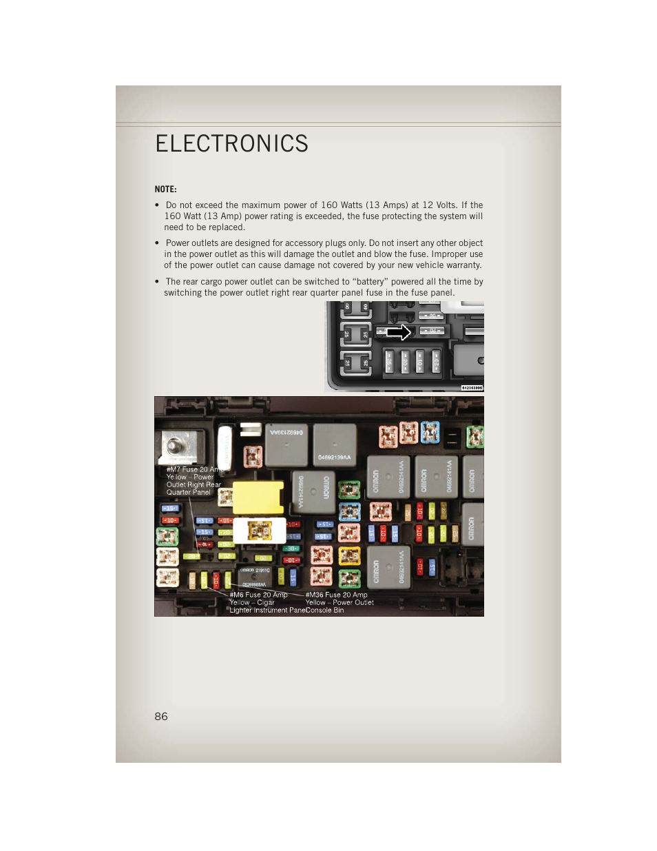 Electronics | Jeep 2013 Grand Cherokee - User Guide User Manual | Page 88 / 148