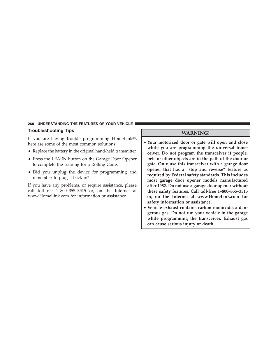 Troubleshooting tips | Jeep 2013 Grand Cherokee - Owner Manual User Manual | Page 270 / 704