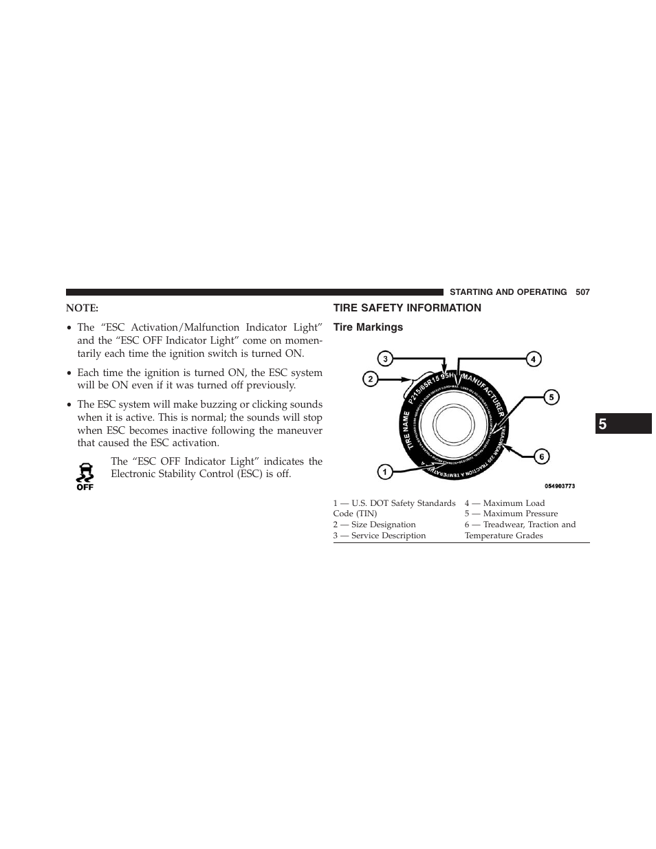 Tire safety information, Tire markings | Jeep 2013 Grand Cherokee - Owner Manual User Manual | Page 509 / 704