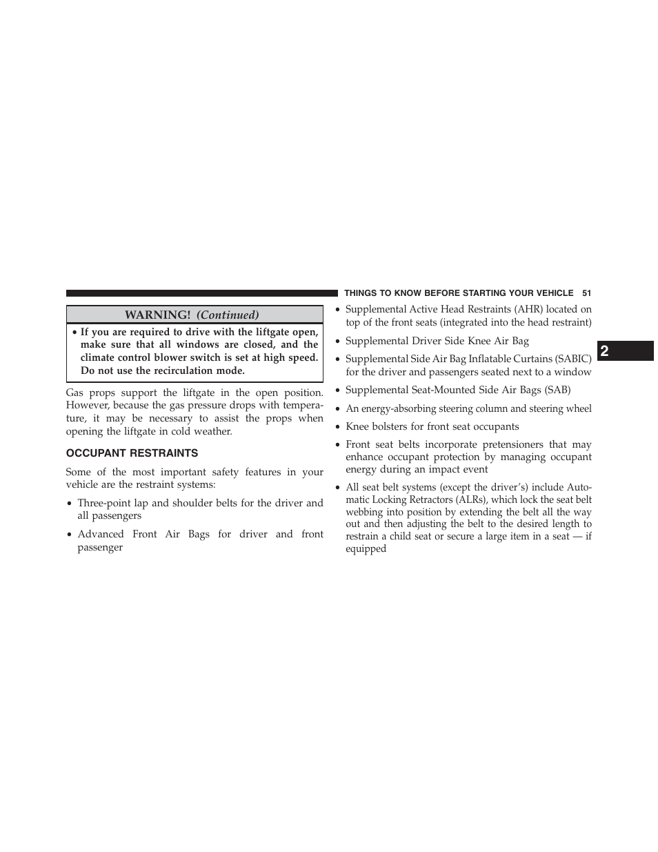 Occupant restraints | Jeep 2013 Grand Cherokee - Owner Manual User Manual | Page 53 / 704