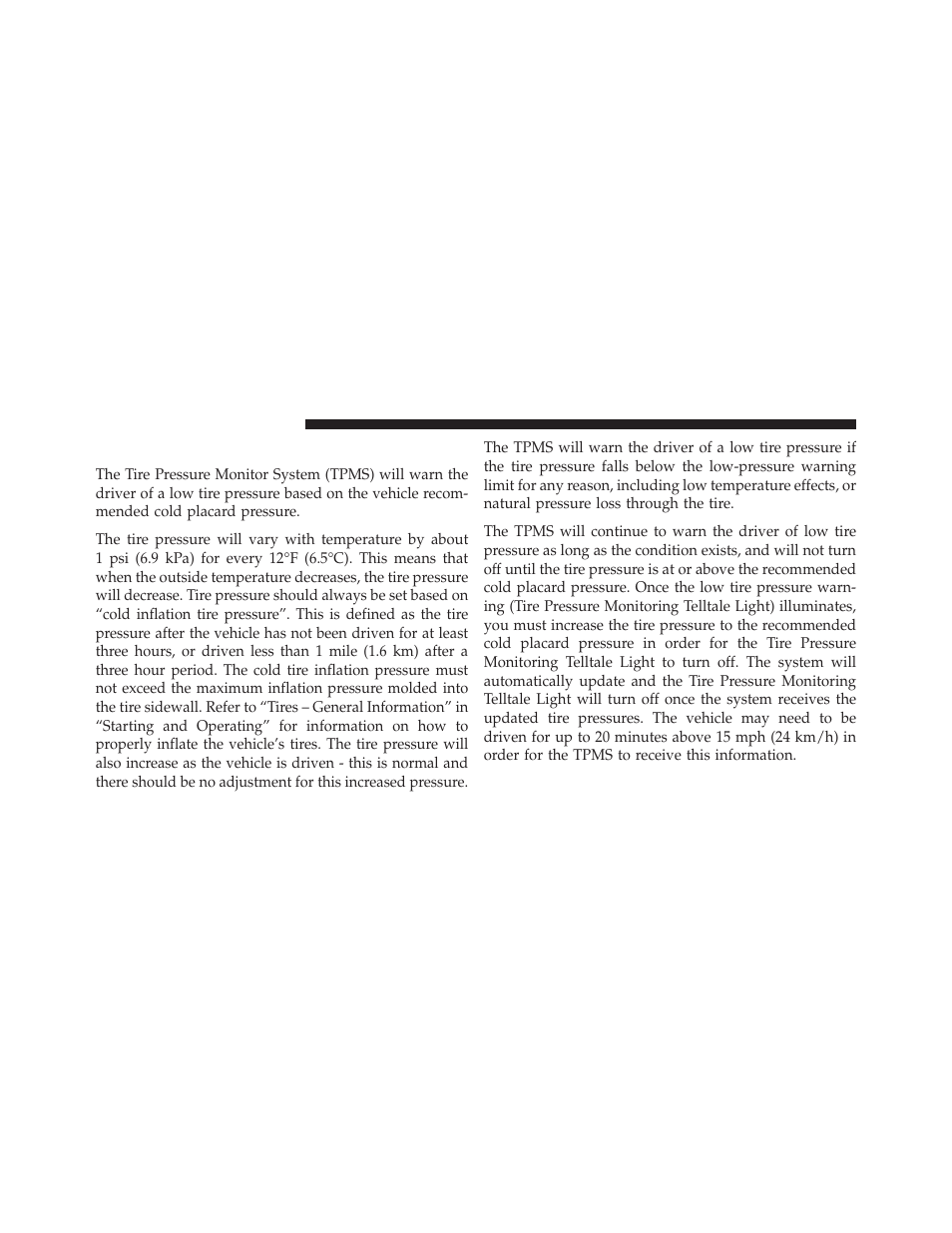 Tire pressure monitoring system (tpms), Tire pressure monitoring system, Tpms) | Jeep 2013 Patriot - Owner Manual User Manual | Page 382 / 525