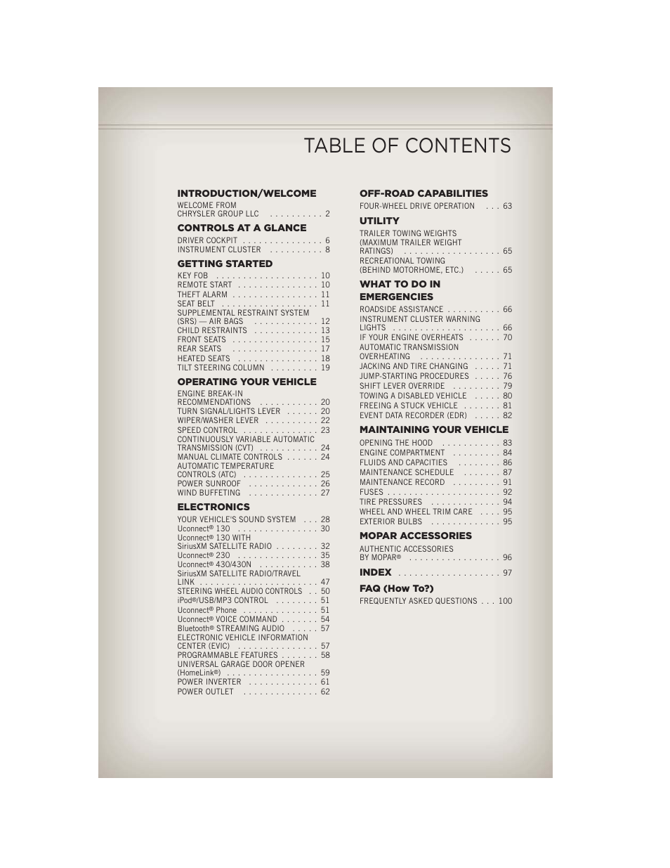Jeep 2013 Patriot - User Guide User Manual | Page 3 / 108