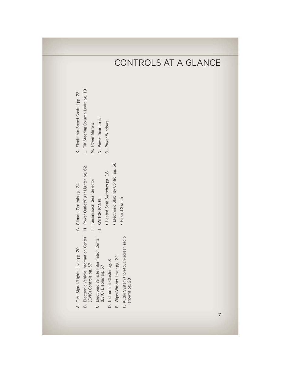 Controls at a glance | Jeep 2013 Patriot - User Guide User Manual | Page 9 / 108