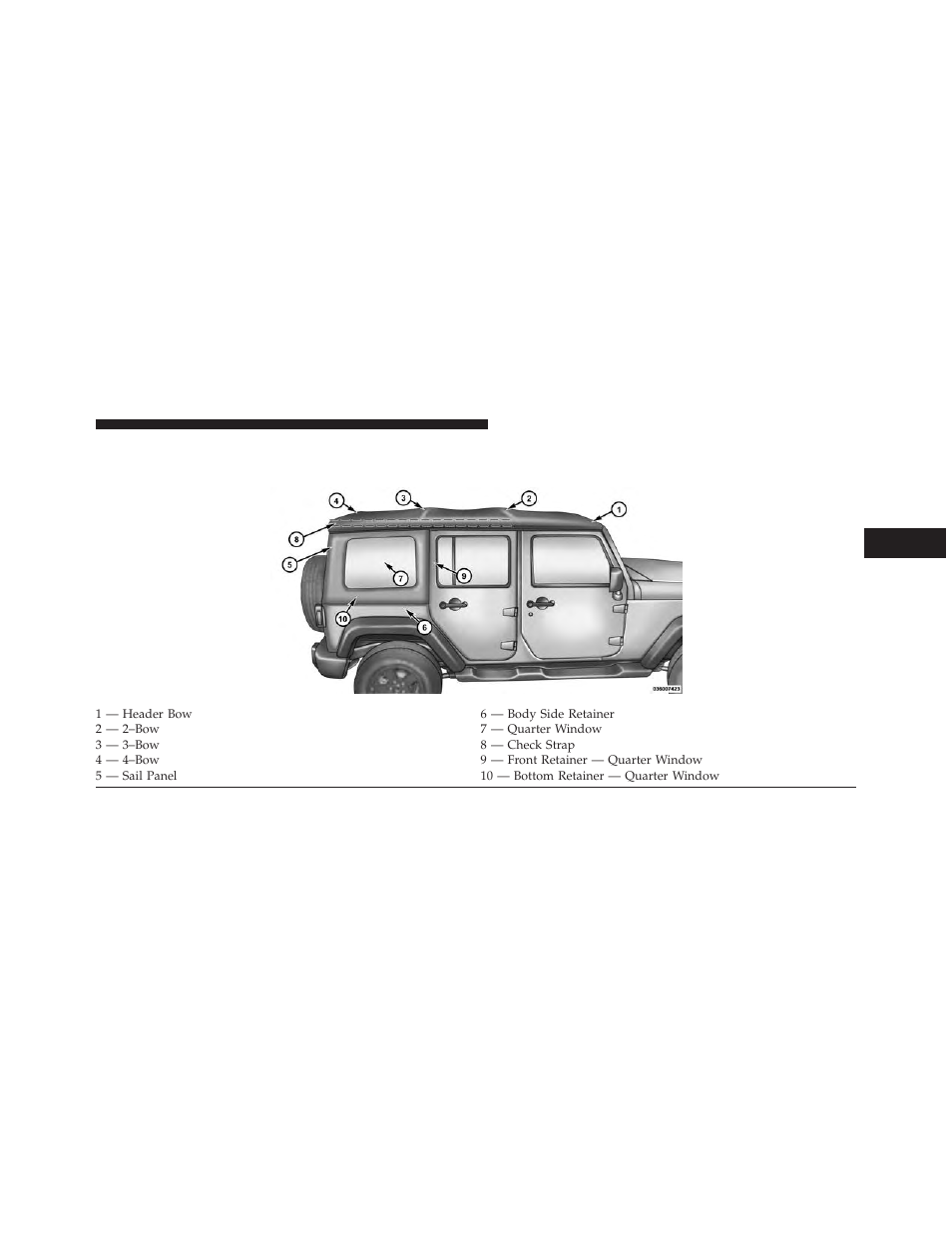 Folding down the soft top | Jeep 2013 Wrangler - Owner Manual User Manual | Page 267 / 666
