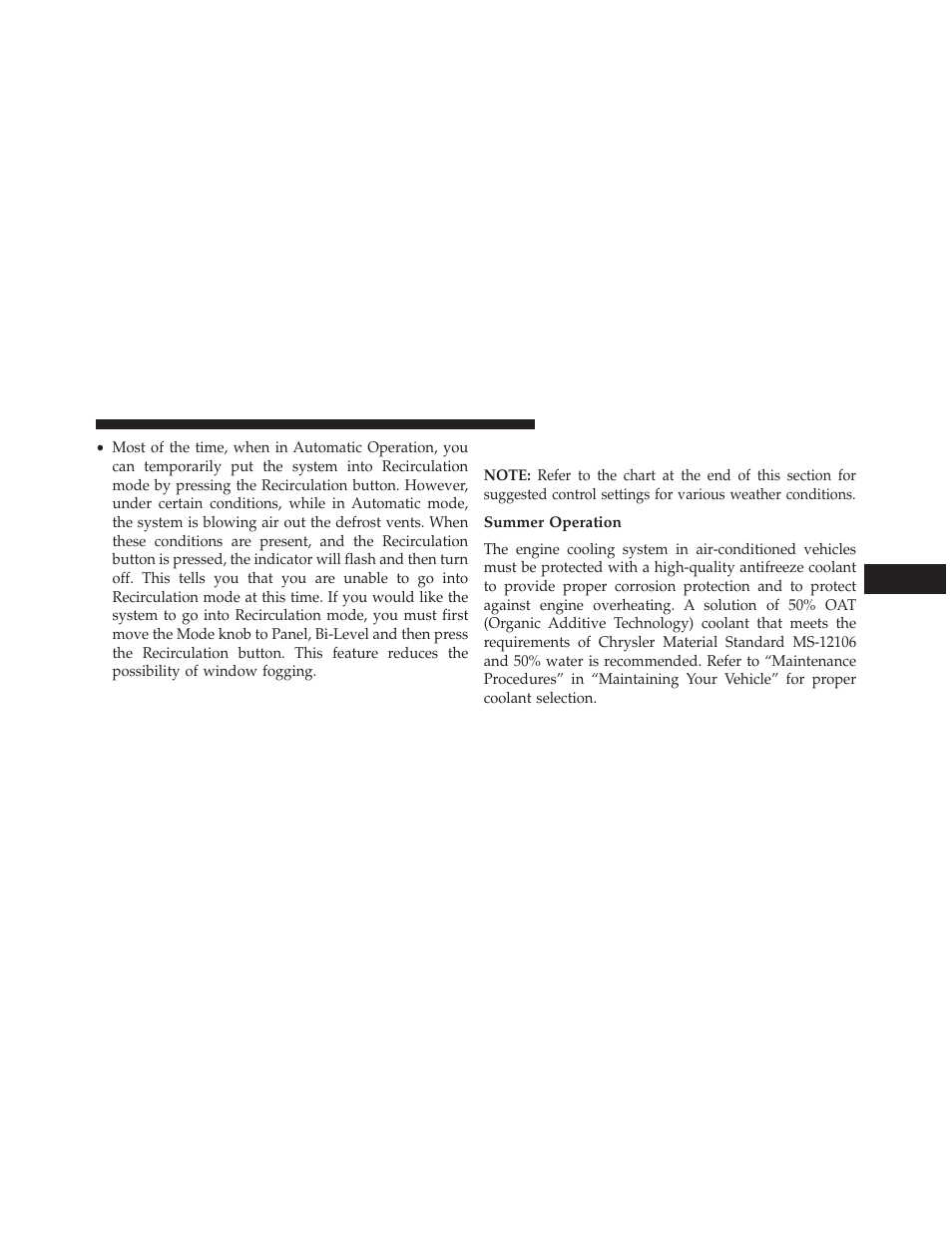 Operating tips, Summer operation | Jeep 2013 Wrangler - Owner Manual User Manual | Page 407 / 666