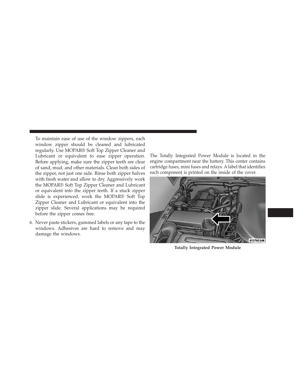 Fuses, Totally integrated power module | Jeep 2013 Wrangler - Owner Manual User Manual | Page 609 / 666