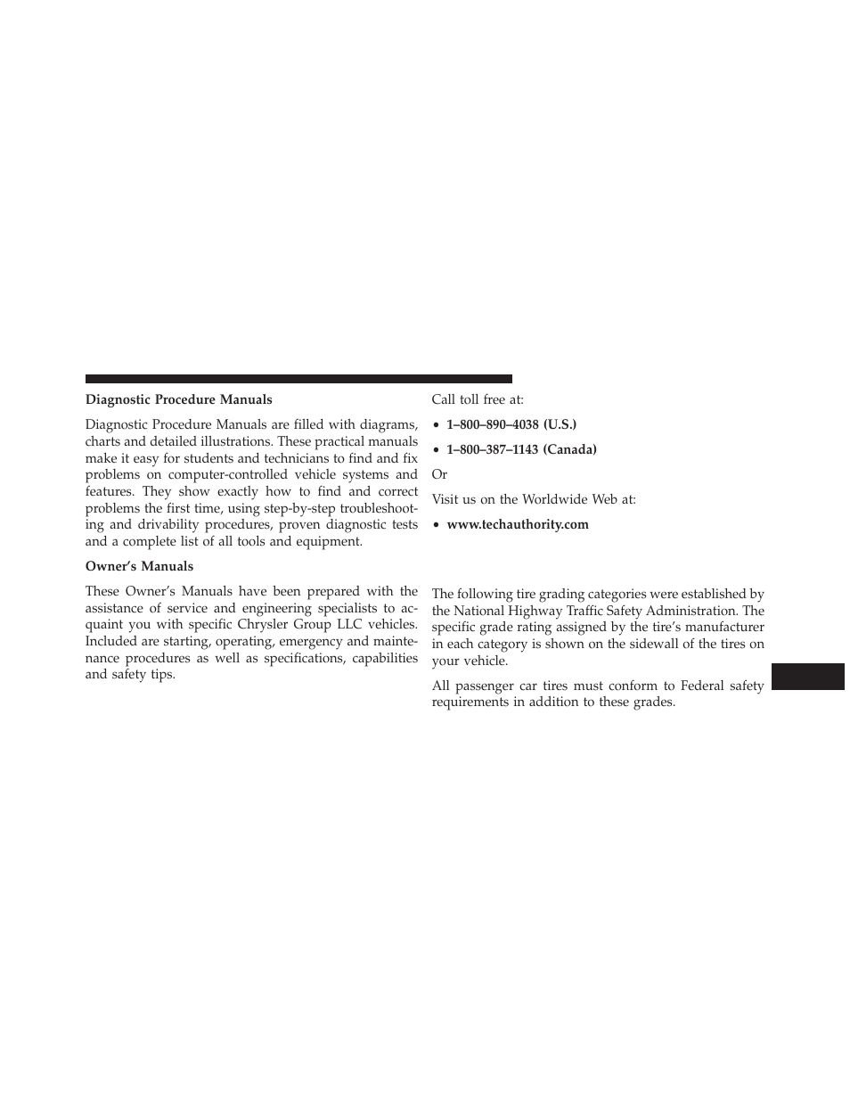 Department of transportation, Uniform tire quality grades | Jeep 2013 Wrangler - Owner Manual User Manual | Page 641 / 666