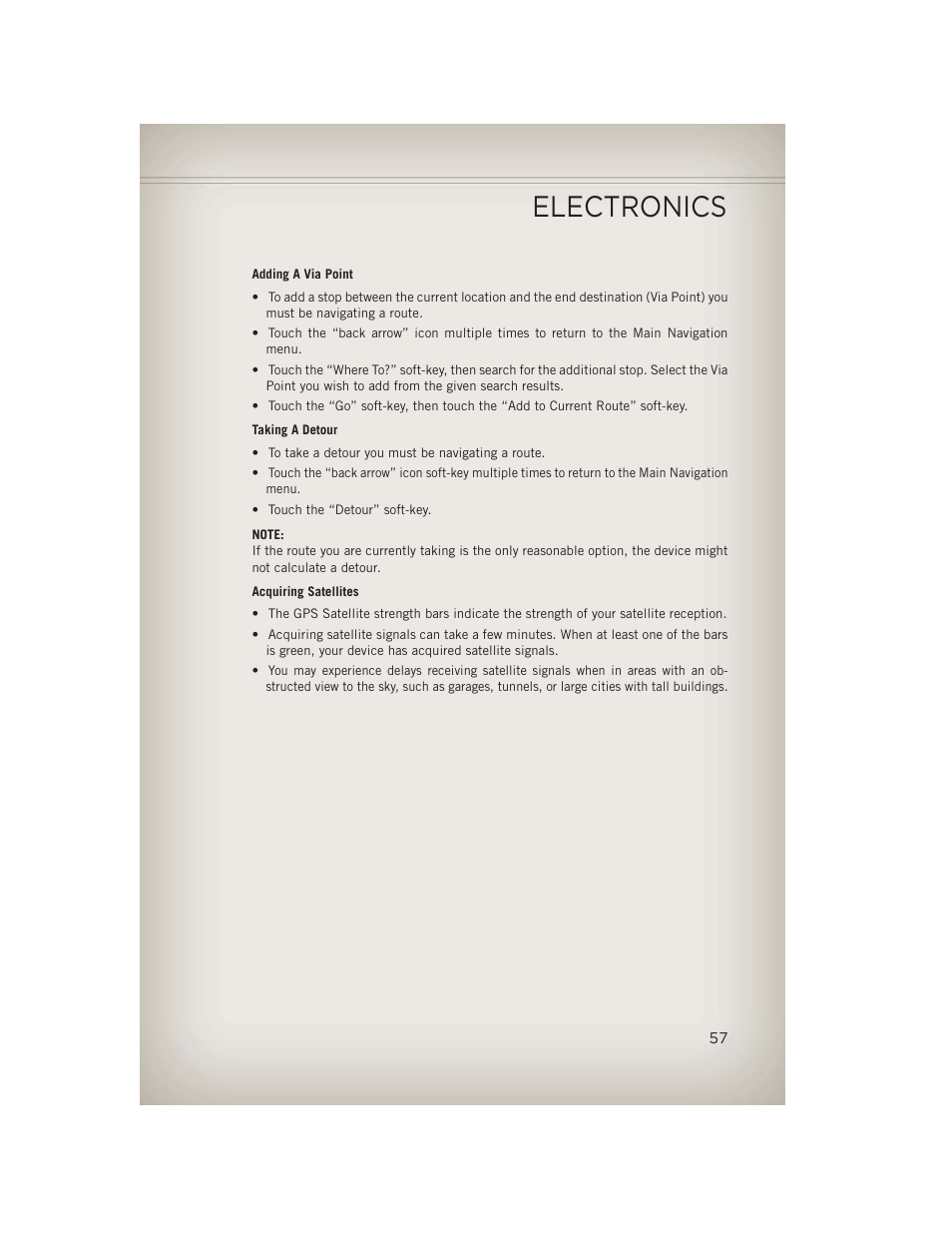Electronics | Jeep 2013 Wrangler - User Guide User Manual | Page 59 / 132
